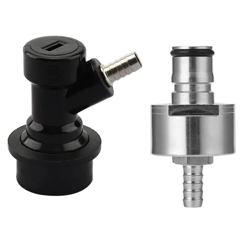 Beer Brewing Carbonation Cap with 5/16Inch Barb Ball Lock Disconnect Set,Fit Cola Soda Beer Most of Drink PET Bottles