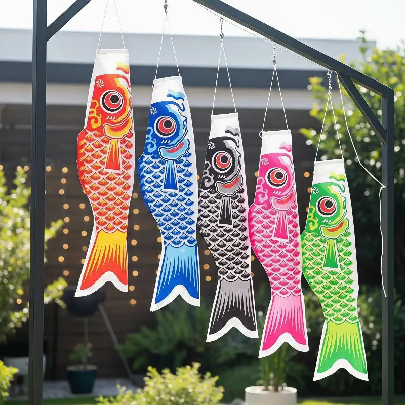 Japanese Carp Fish Windsock Reusable Mini Koinobori Flag for Festival Celebration Yard Hanging Decor Unique Souvenir