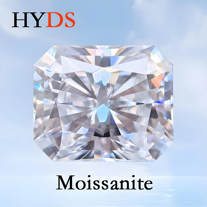 

Moissanite Stone Gemstone VVS1 D Color Radiant Cut Pass Diamodn Tester Beads for Jewelry Making Materials with GRA Certificate