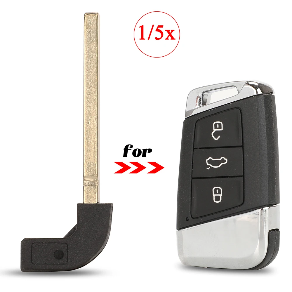 

jingyuqin Remote Car Key HU162 Blade Replacement For Volkswagen Passat B5 B8 Magotan Skoda A7 Variant Auto Lnsert 10Feet Fob