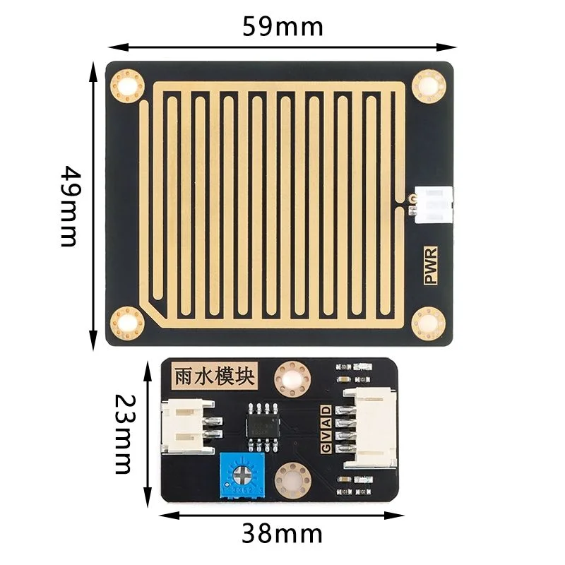 1 قطعة وحدة استشعار السائل موصل قطرة المطر PH2.0-4pin واجهة جديدة في المخزون