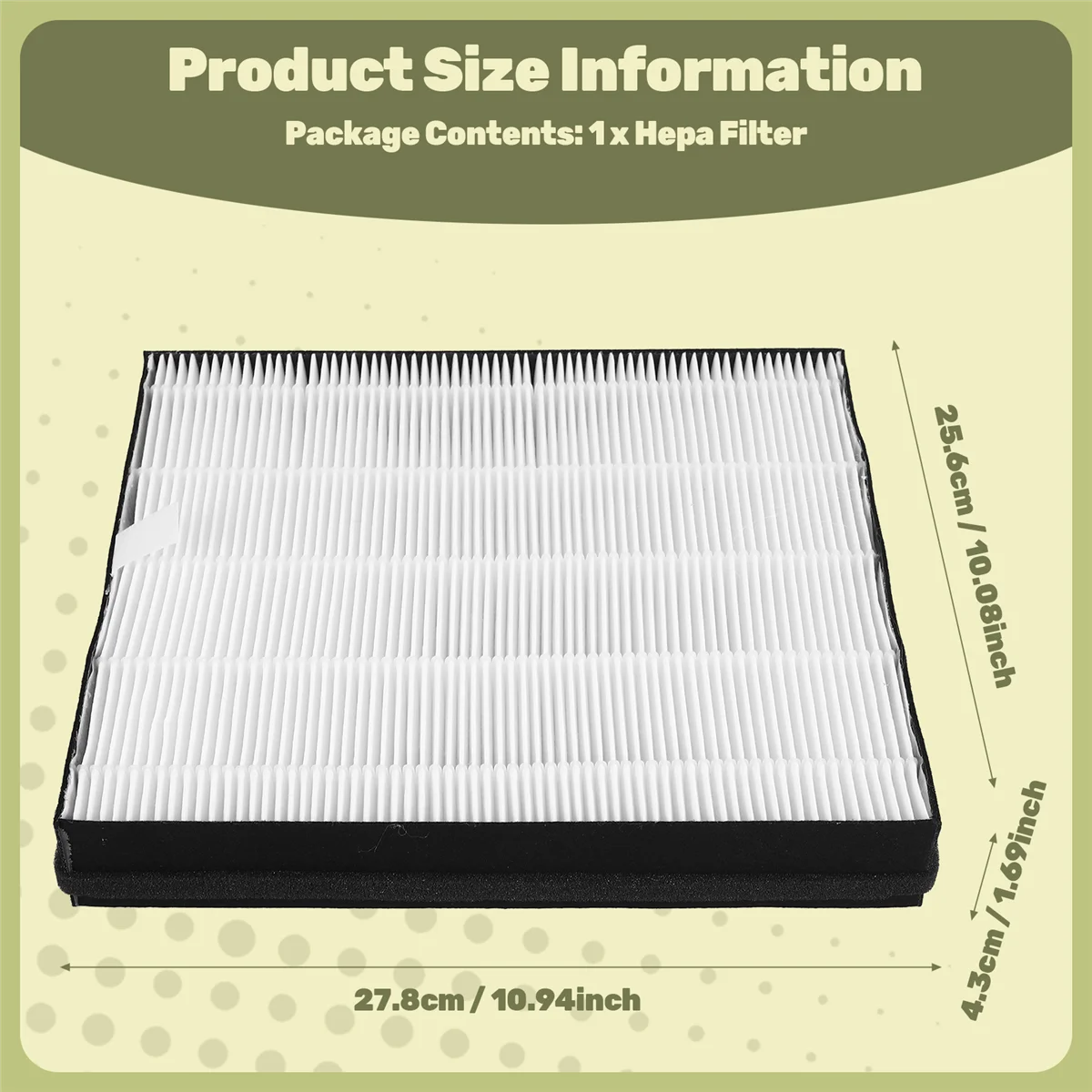 

HOT!Fit for Philips Purifier DE5206 DE5205 Purifier Hepa Filter HEPA Filter FY1119