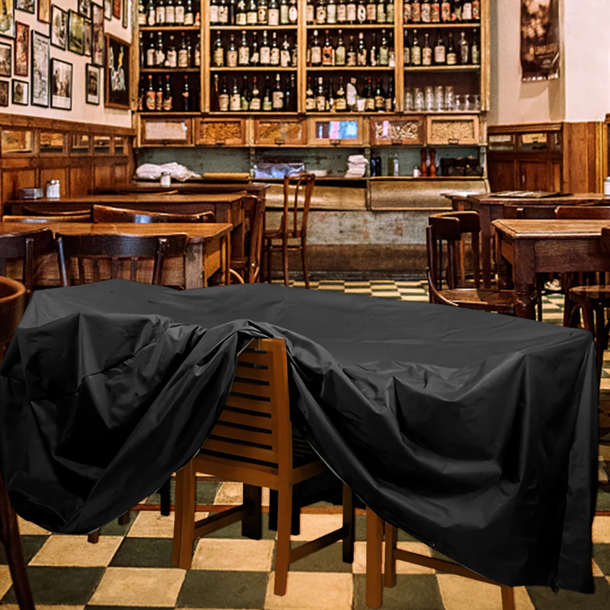 غطاء أثاث مقاوم للماء 350x260x90 سنتيمتر طبقات مختومة مغطاة غطاء مقعد الفناء الغبار مقاومة الأثاث القماش المشمع