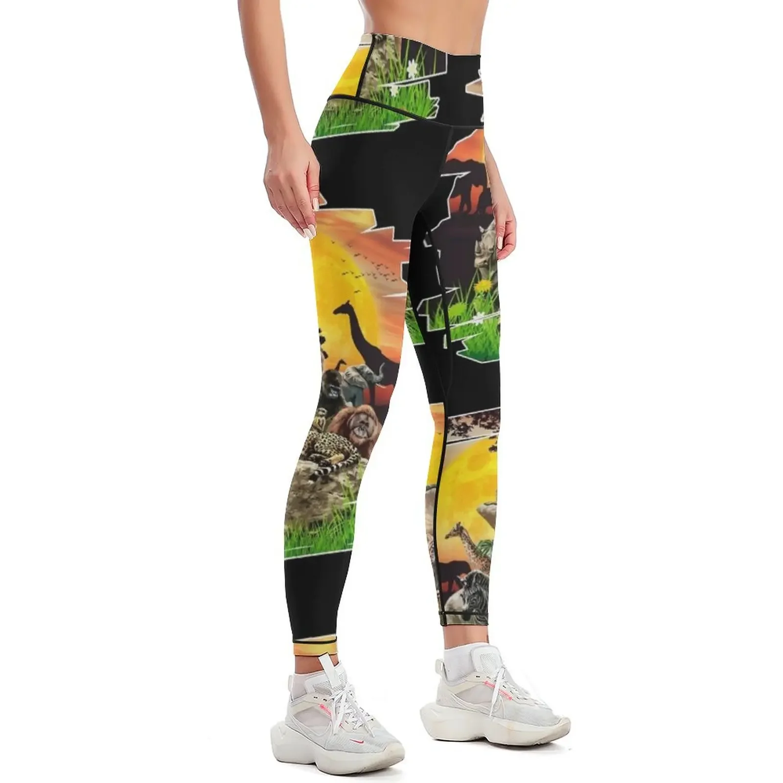 Welcome 2 The Jungle Animal Collection Leggings gym sportswear woman Sportswear woman gym gym pants Golf wear Womens Leggings