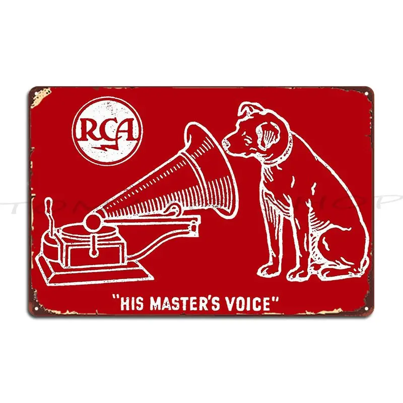 Vintage Red Record Label Clock His Master’s Voice You Know It By This  Metal Plaque Plaques Bar Pub Create Iron  Tin Sign Poster
