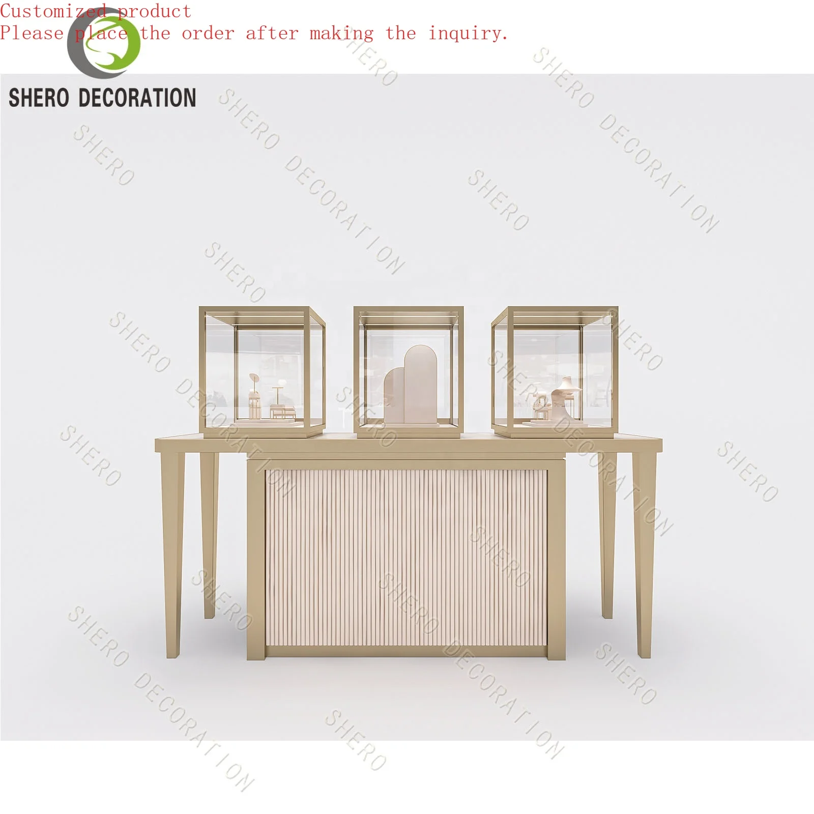 

Custom.Golden Luxury Jewelry Shop Interior Design Ideas Jewelry Display Cabinet Set Custom Image Wall Cabinet Jewelry Showcase D