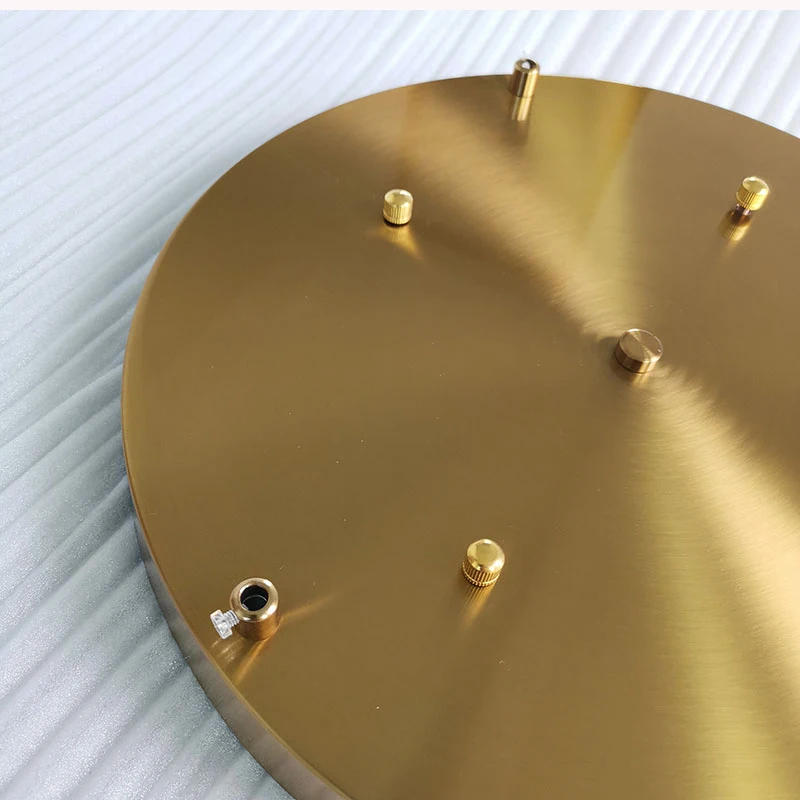 Brass Gold Ceiling Plate Wall Sconce Mount LED Base Vintage Pendant Lamp Disc Base Ceiling Canopy