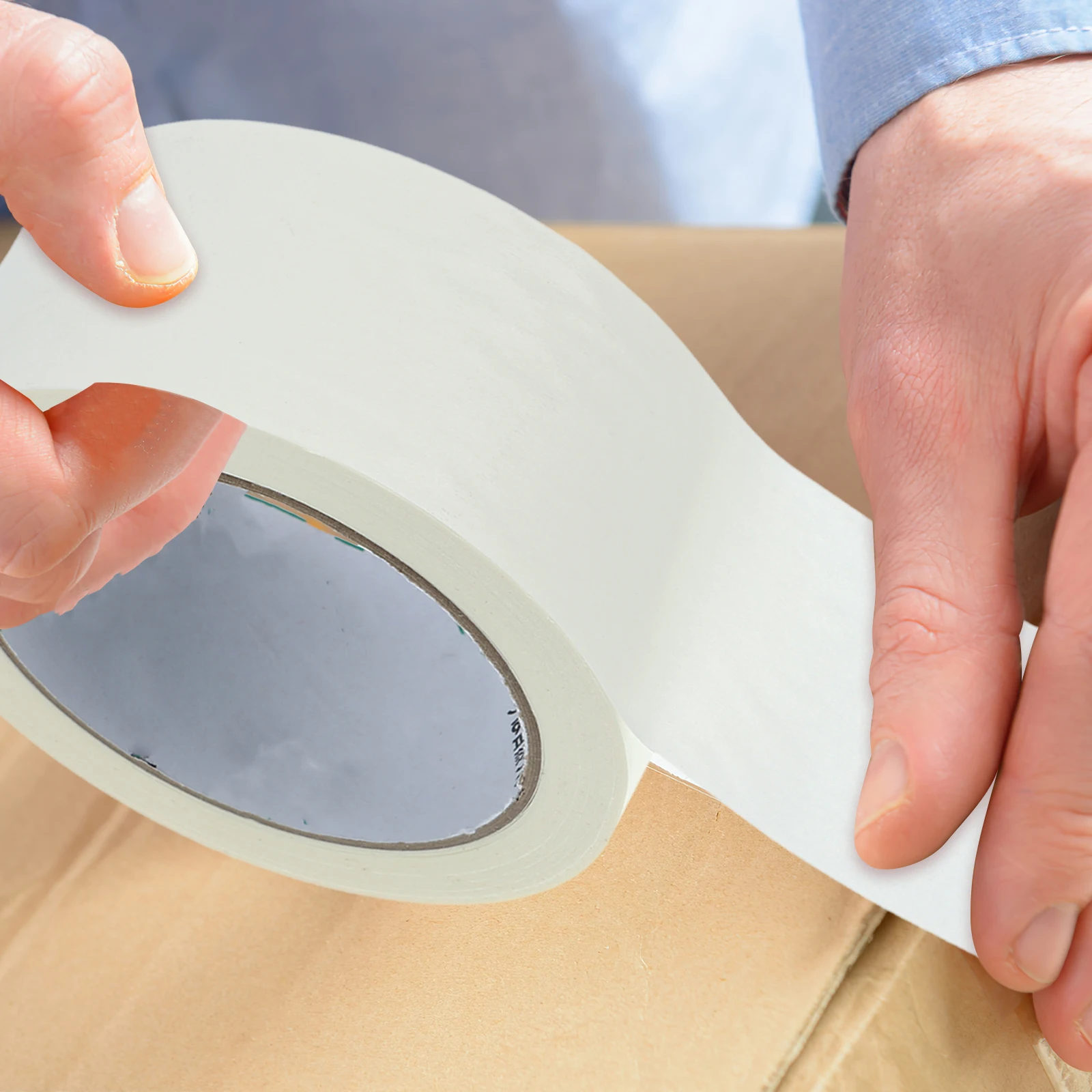 

2 Rolls Sealing Tape Paper Packaging Automatic for Shipping Kraft Writable Multi-function