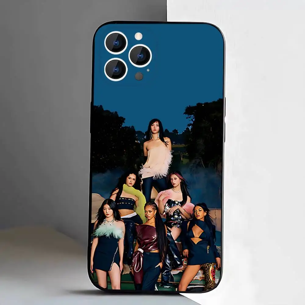 K-KATSEYES Music Group Phone Case For iPhone 17,16,15,14,13,12,11,Pro,XS,Max,XR,Plus,E,SE4,Mini Black Soft Cover