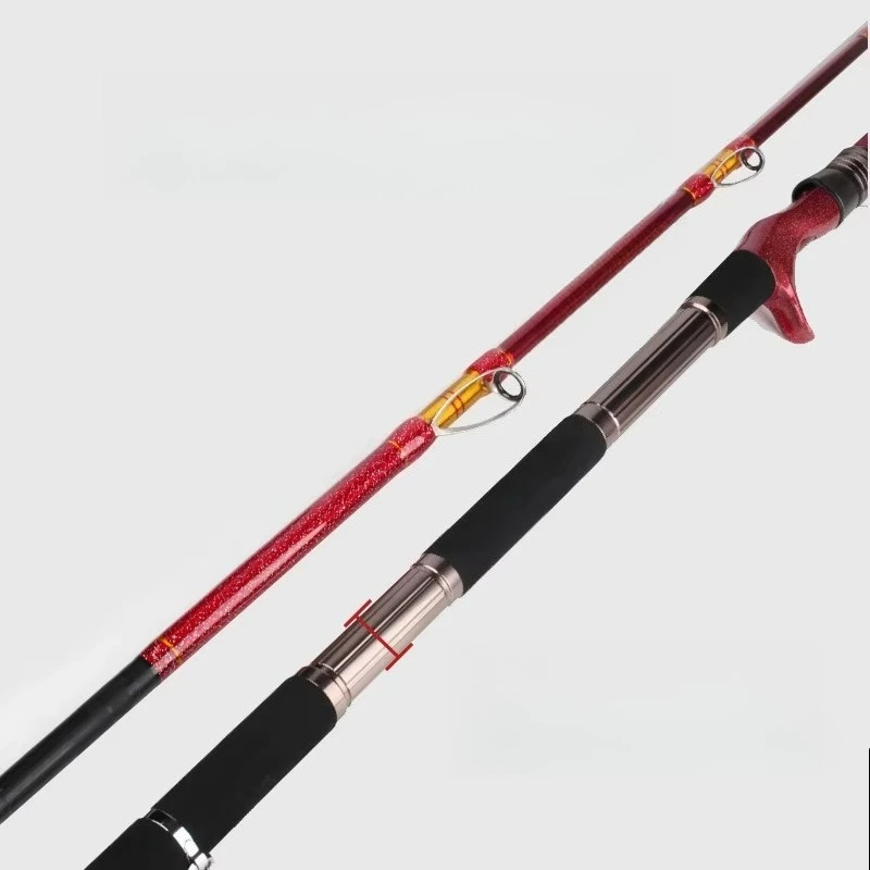 Sea Fishing Rod-Ultra-Hard Action 2.1m Fiberglass Reinforced Plastic with Guides 1.5 Section