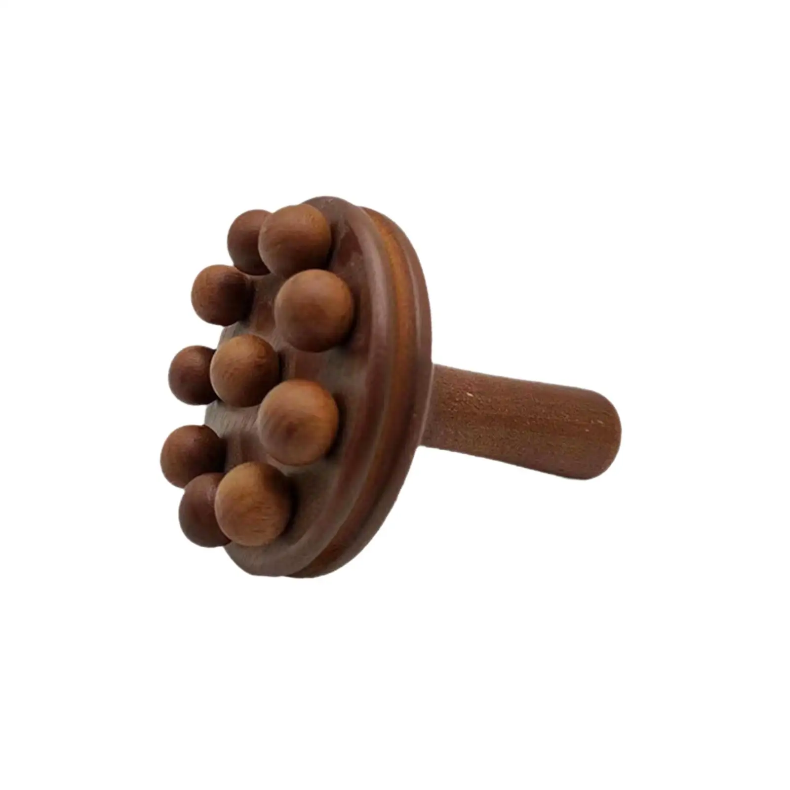 

Mushroom Shape Massager Portable 10 Massage Heads Muscle Roller Manual Massager Wooden Massager for Waist Leg Arm Body Shoulder