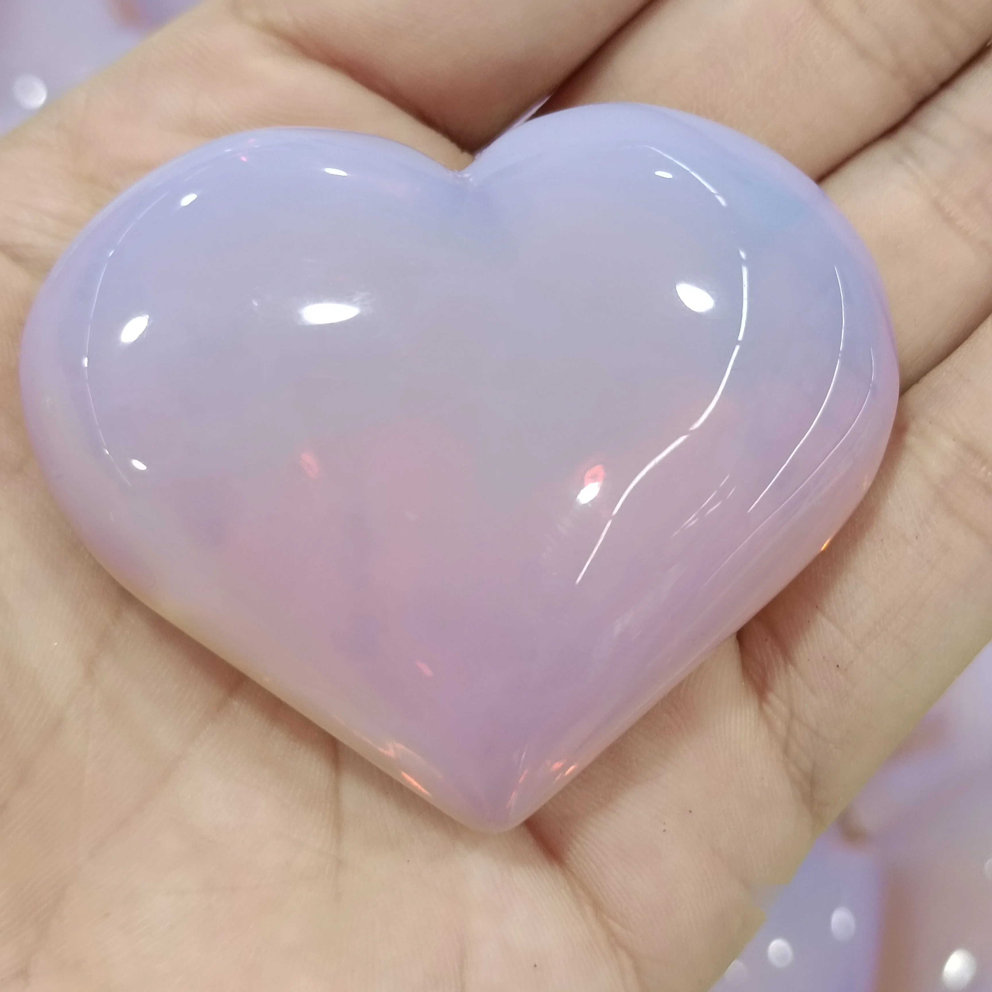 1pc Natural crystals pink opal Quartz heart stone Gemstone powder protein love healing reiki home decoration Ornaments gifts