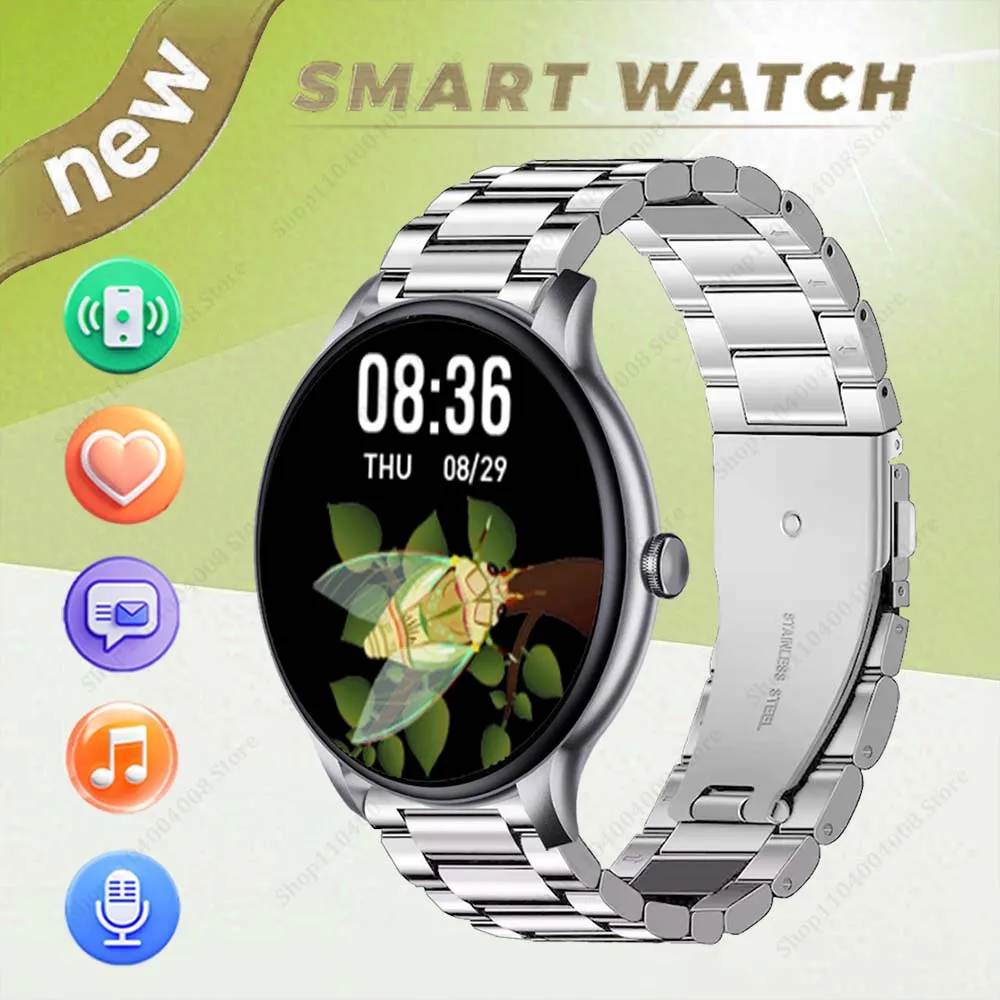 ساعة ذكية عصرية للرجال 1.52 HD بلوتوث مكالمة هدية الكريسماس AI صوت الصحة تتبع الذكية لتقوم بها بنفسك وجوه متعددة الوظائف للسيدات