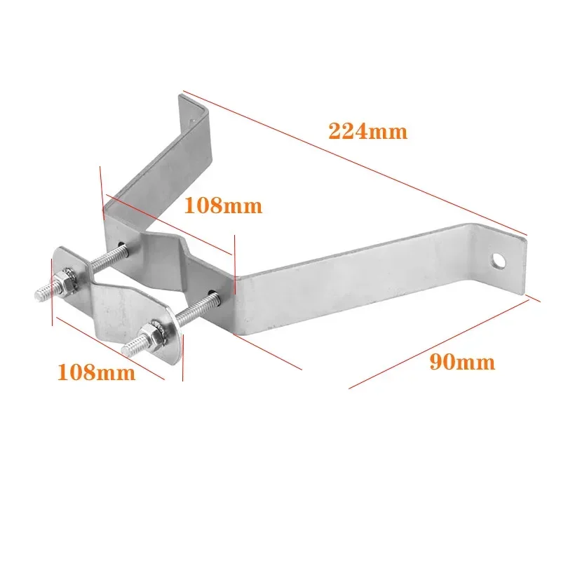 2PCS Heavy-Duty Double Wall Mount Pair for TV Antenna Mast with Brackets & Screw Nut Gasket & Hexagon Socket Screw