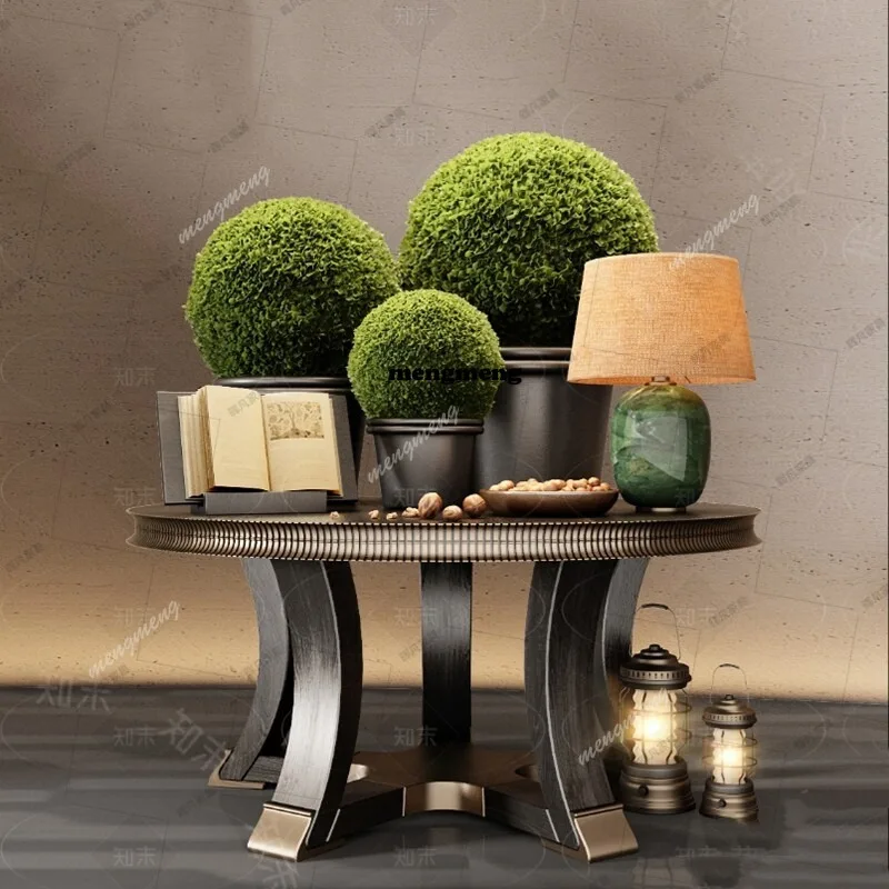 

Hotel Lobby Huatai Hotel Large Round Table Light Luxury Sales Office Duanjing Platform Club Feng Shui Table