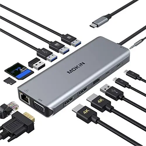 

Portable 14-in-1 USB-C Dock for Multiple Monitors & Devices SEO optimized: 14-in-1 USB-C Docking Station for Laptops and Monit