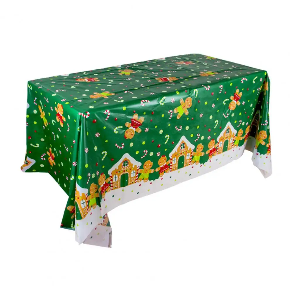 Rectangle Table Cloth Plastic Tablecloth Overlays Halloween Christmas Banquet Decor Home Dining Table Cover Tablecover 220x130cm