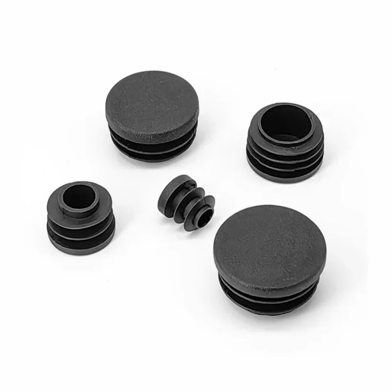 Plastic Black Round Pipe Plug 12~100mm Tube End Cap Dust Cover Protector Pads Leveling Feet Furniture Accessories image 4