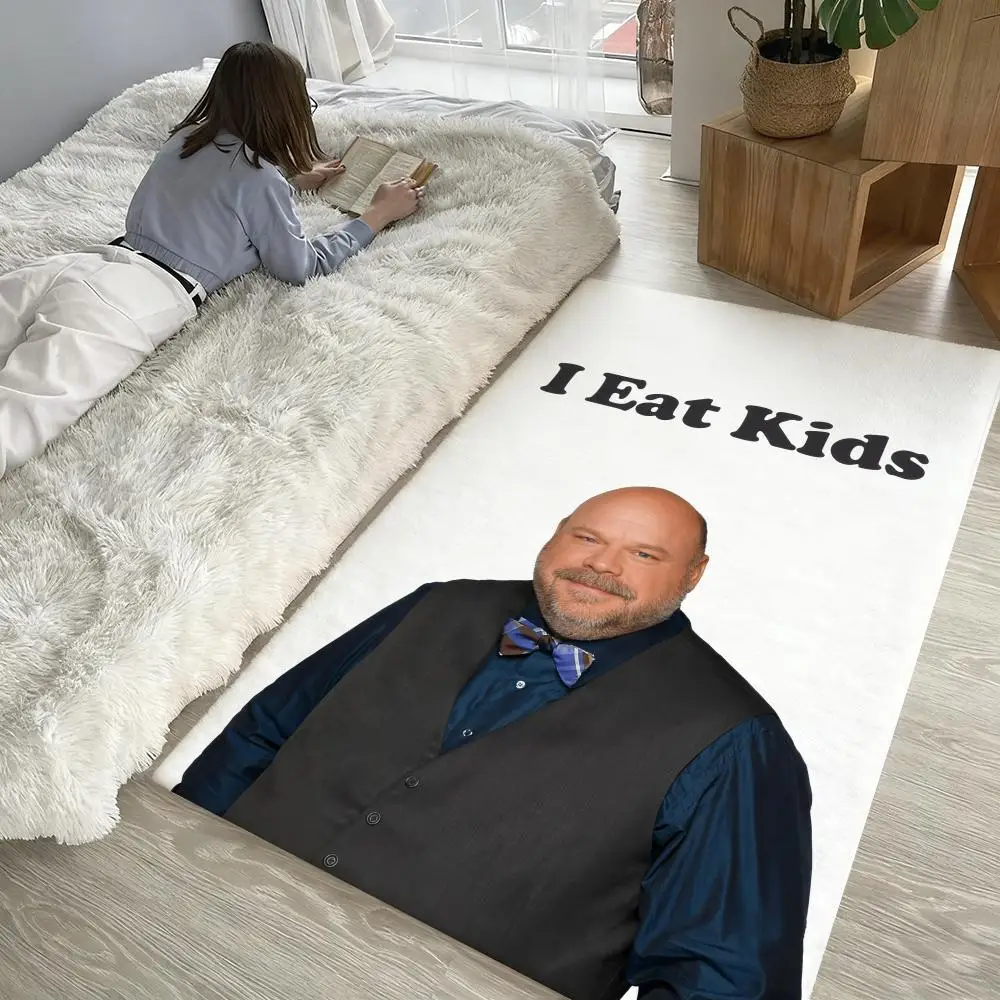 

funny i eat kids cool Floor Mat Soft Thickened Non-Slip Door Mat for Living Room Home Decor Flannel Rugs