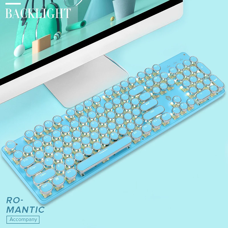 104 مفاتيح ريترو قبعات مستديرة مزدوجة النار لتقوم بها بنفسك Keycap الخلفية لوحة المفاتيح الميكانيكية