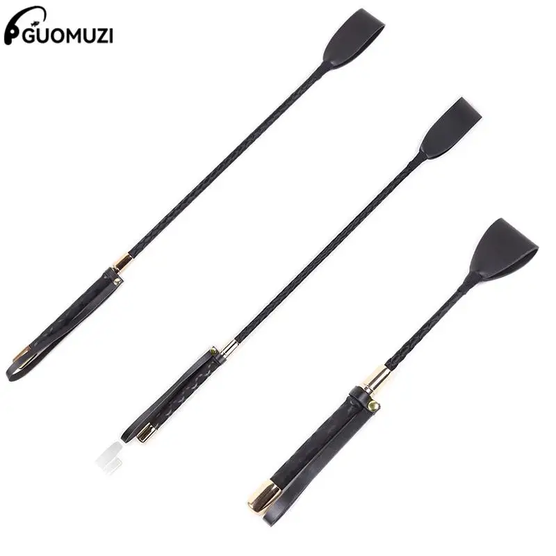 Riding Crop Durable Equestrian Training PU Leather Outdoor Portable Pointer Lightweight Non Slip With Handle Horse Whip Racing