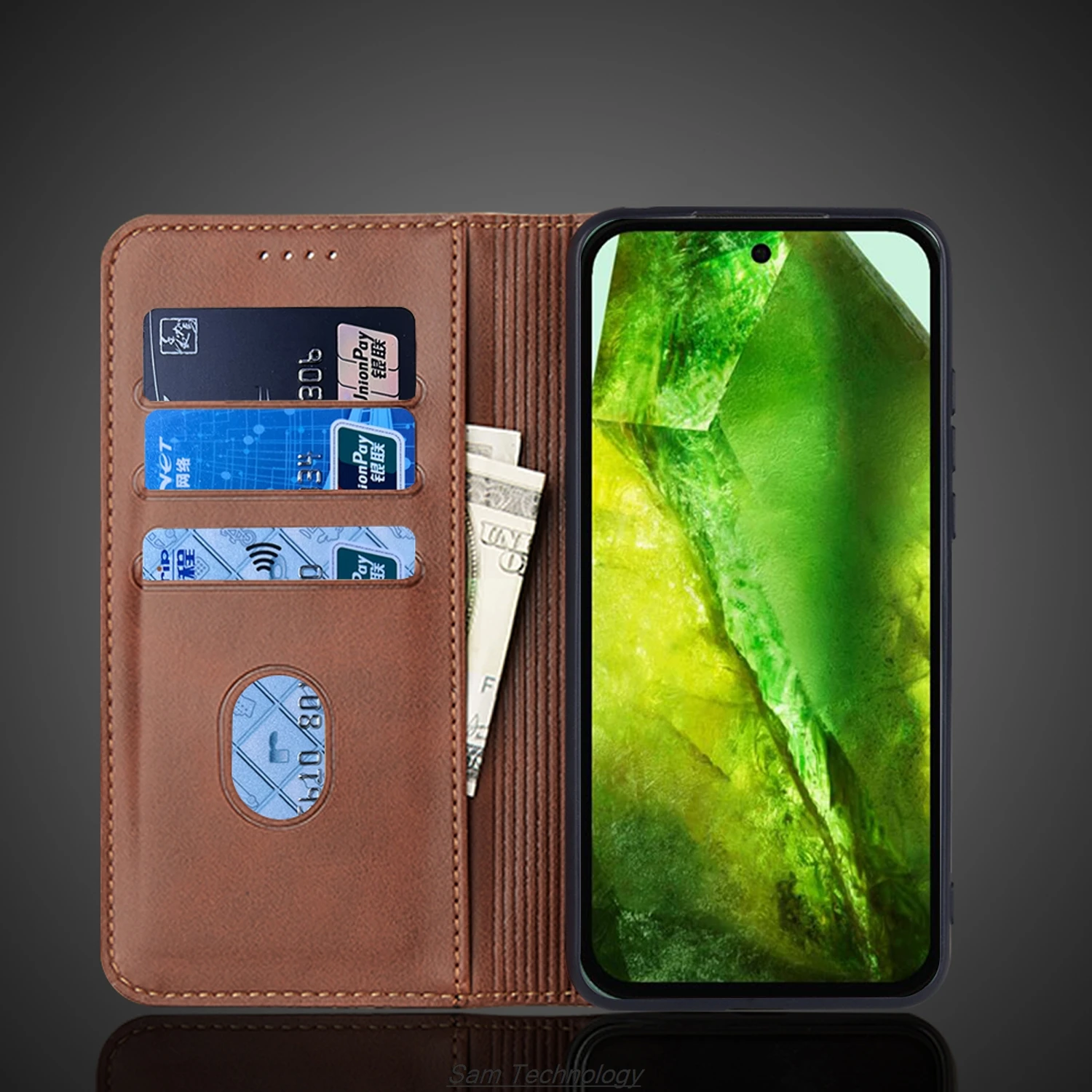 Magnetic attraction Leather Case for Google Pixel 8A 6.1\