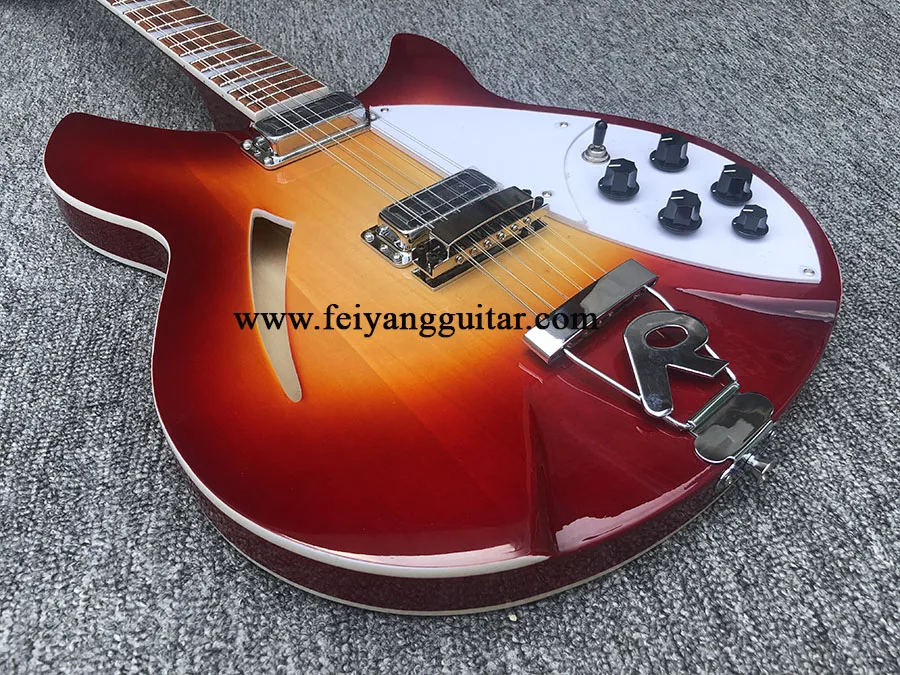 electric guitar，Picture color, 360  12strings， 2-Piece Pickup，Rosewood Fingerboard，high quality guitar，free shipping