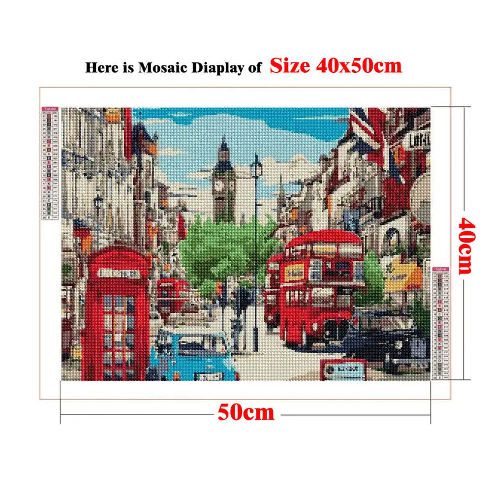 London England Paris France City Travel Posters , 5D Diamond Art Painting Kits Full Drill Crafts DIY Artwork , Wedding Present view 4