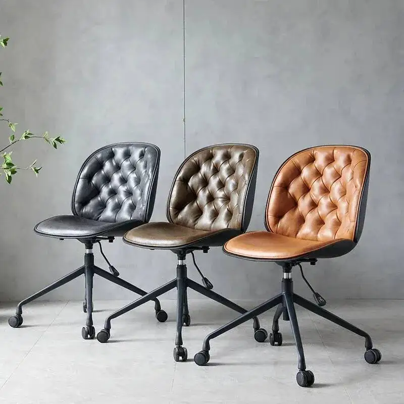 Simple Creative Backrest Office Chairs Computer Chair Chair Nordic Office Furniture Lifting Swivel Restaurant Iron Dining Chair