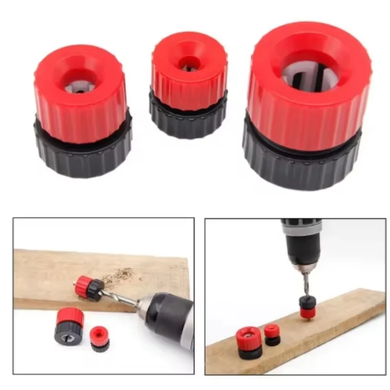 

3pcs Drill Bit Limiter Carpenter Drill Plastic Limit Ring Adjustable Drill Bit Drilling Depth Fixed Limiter Home Decoration Tool