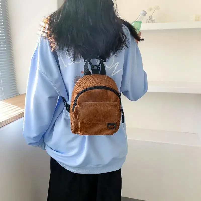 Mommy Children Mini Backpack Storage Bag Outdoor Travel Fashion Casual  Kawaii Corduroy Kid Bag Kawaii Kids Stroller Accessories