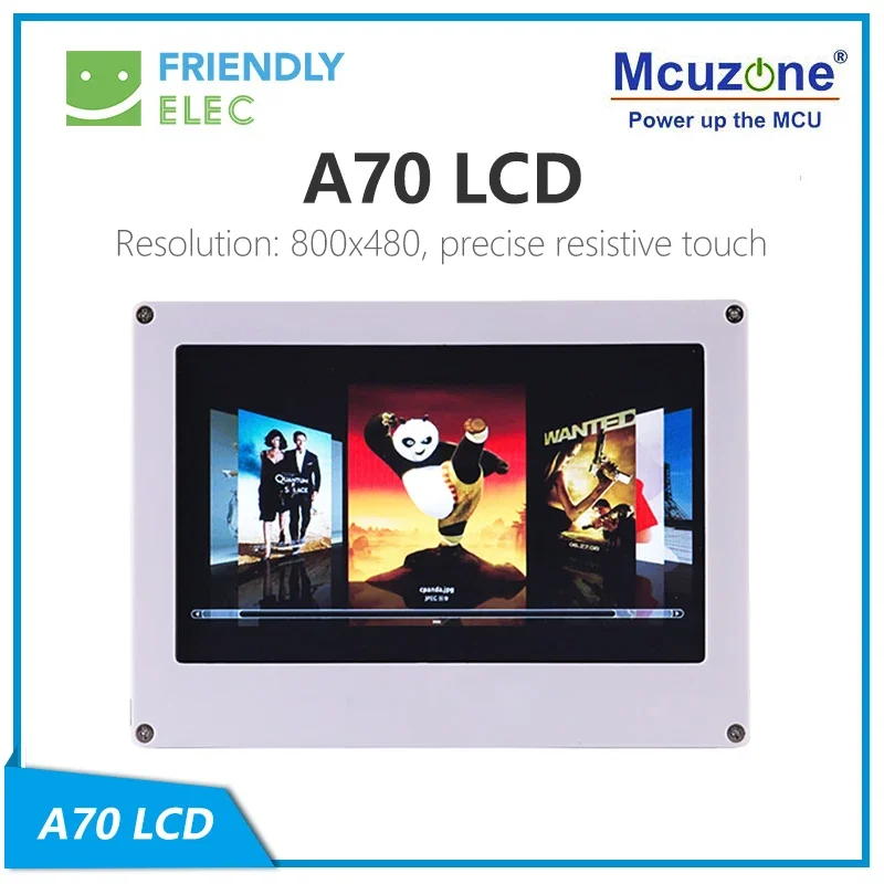 A70 LCD Resolution: 800x480, precise resistive touch, Friendlyelec, micro4412