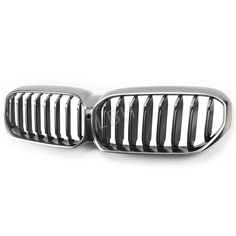 

Front Bumper Grille Fit for 2021+BMW 5 Series G30 G38 Modified Cerium Grey Racing Grill Air Intake Radiator Ventilation Grid