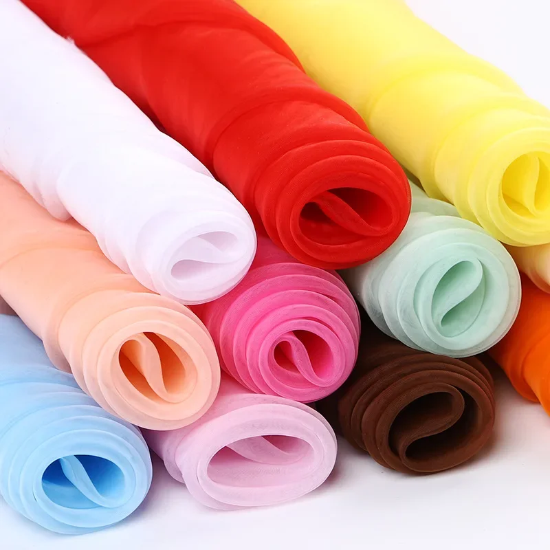 6 Meter Retail Garment Fabric Matte Organza Fabric