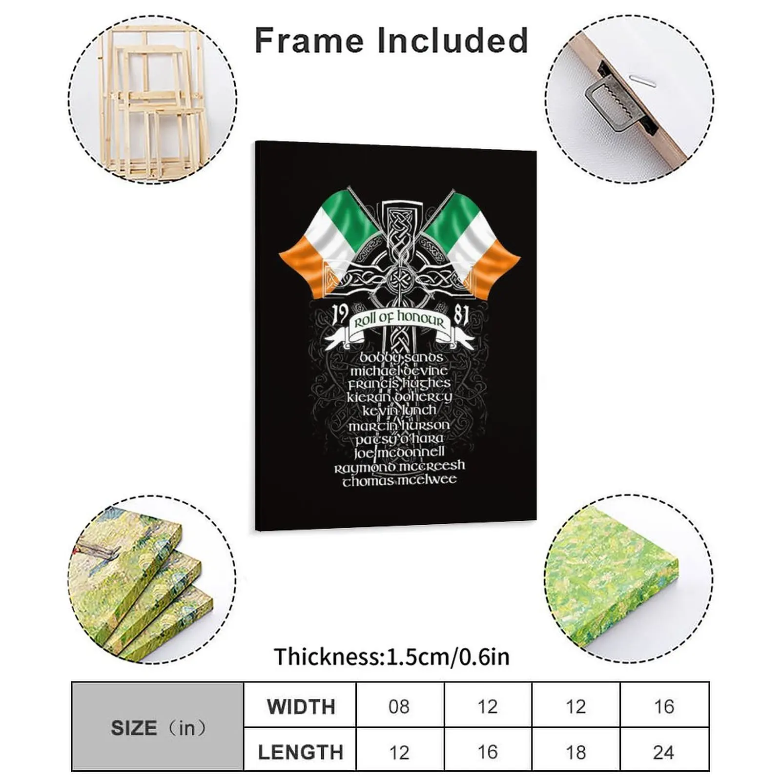 irish proclamation Canvas Painting Rusty Create Party Club Decoration printed Framed Wall Paintings