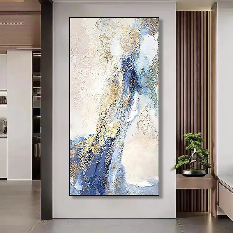 لوحة زيتية نقية مرسومة يدويًا لمدخل الضيوف وغرفة النوم وديكور بسيط وخفيف الوزن وخلفية المدخل الفاخرة #5