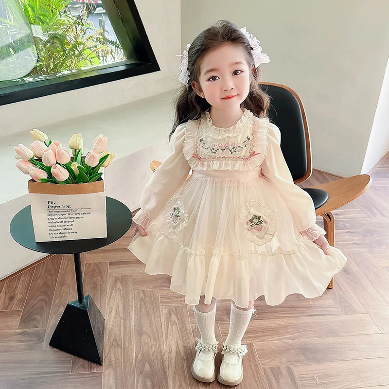 

Girls Princess Dress Spring and Autumn New Style Baby Fashionable Birthday Dress Children's Spring Dress