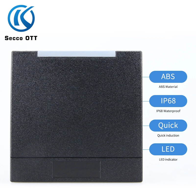 Stable 125kHz RS485 Modbus Protocol RTU Card Reader 12V/24V IP68 Waterproof 13.56MHz RFID Contactless MF Access Control Card Rea