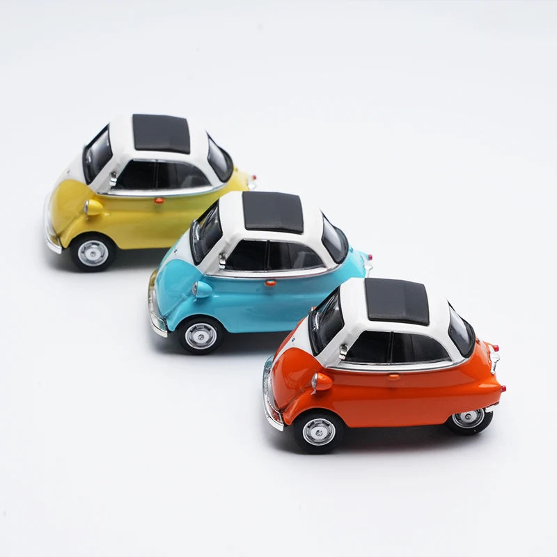 AR BOX 1/64 Isetta Macaroon Color Alloy Toy Motor Vehicle Diecast Metal Model Gifts