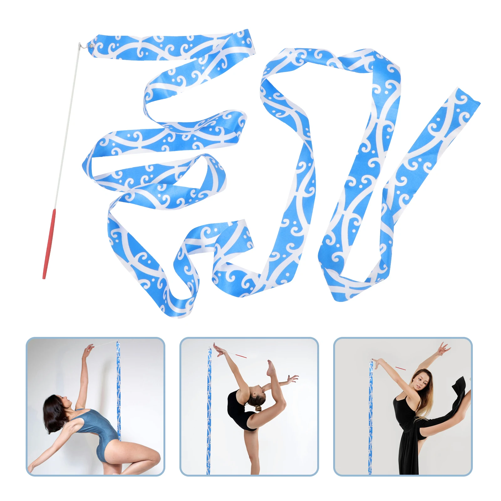 

Artistic Dancing Performance Ribbon Dancer Wand Portable Gymnastics Ribbon For Fitness Gymnastic Event Silk