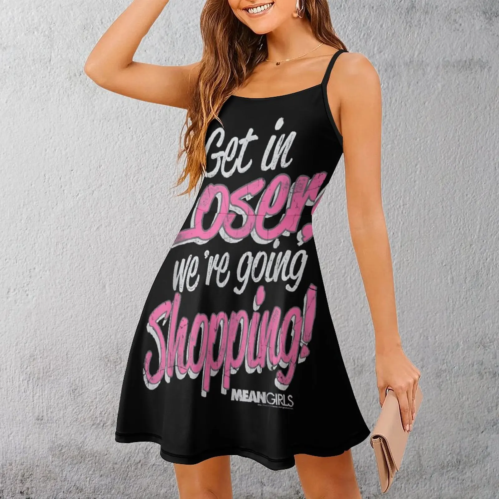 

Женское платье на бретельках Get in Loser Shopping Mean Girls, забавные шуточные платья, новинка, экзотическое женское платье для отпуска