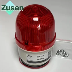 Zusen-luz intermitente pequeña de seguridad, lámpara LED de advertencia, alarma estroboscópica, Color rojo, 12V, 24V, 110V, 220V, TB72D
