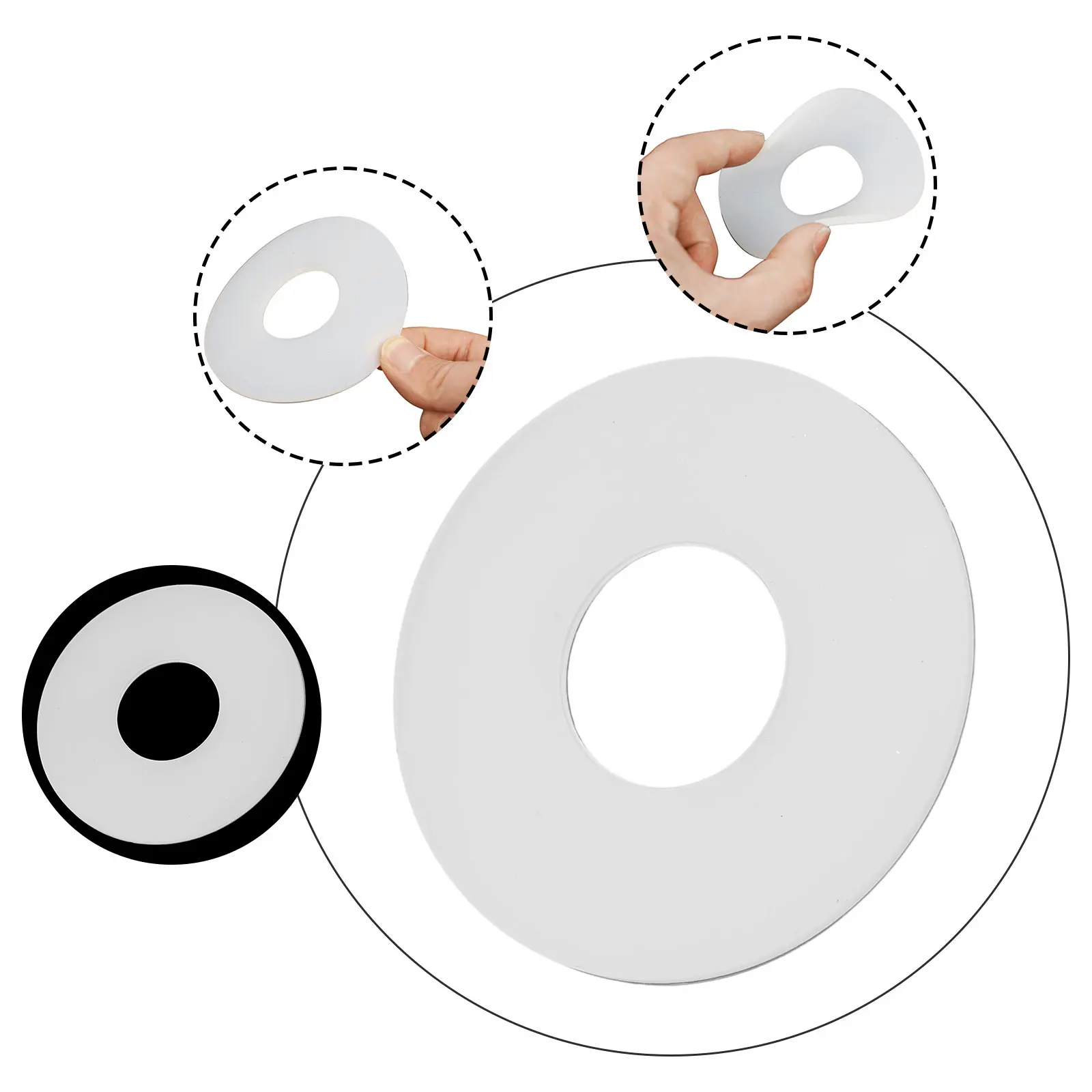 1 Pcs Sealing Washer 3inch Brand New Clear Plumbing Home Plumbing Sealing Washer Home Improvement CW874B-PB CW934B Close-coupled