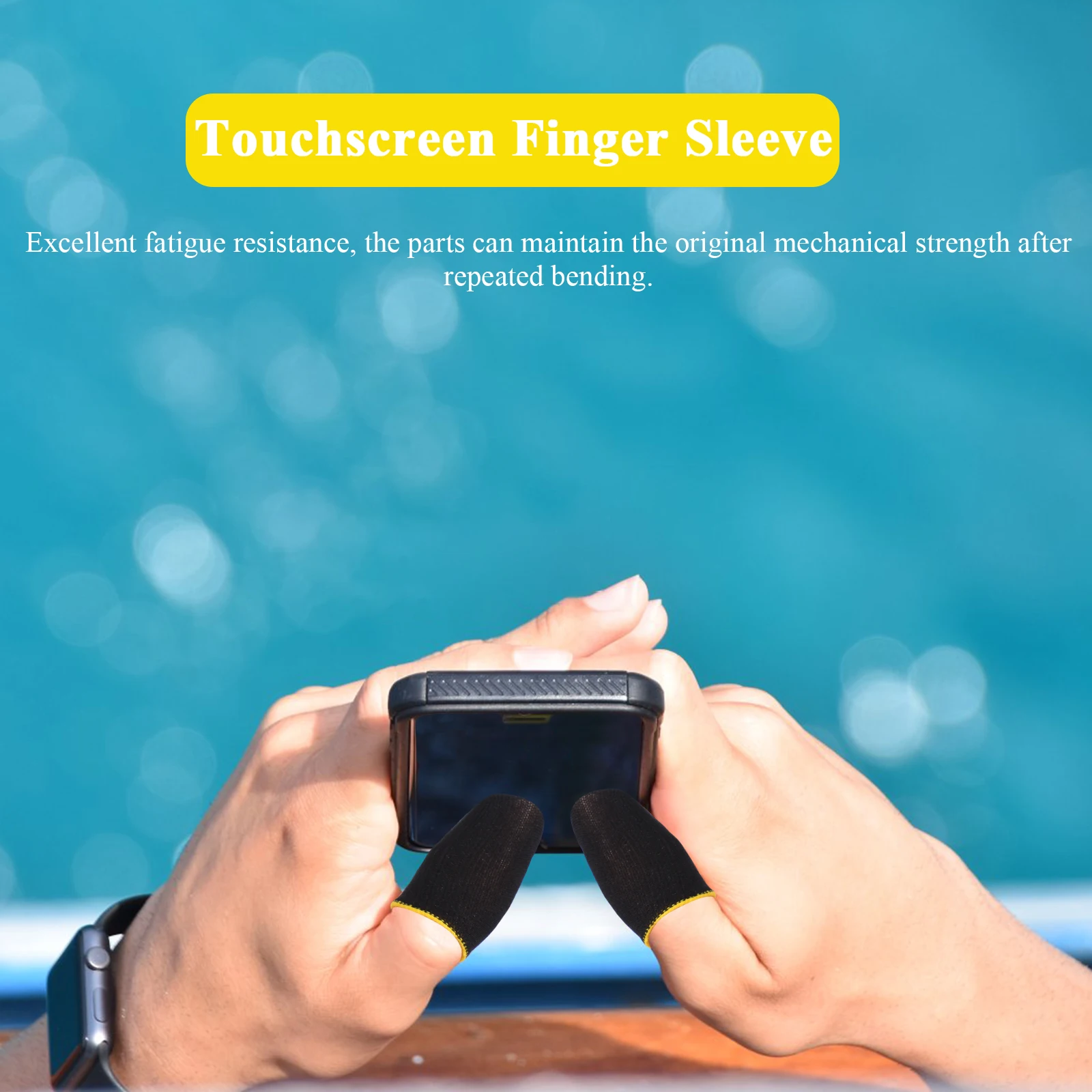 

10Pcs Game Finger Sleeve Nylon Breathable Elastic Touch Screen Cover Gaming Thumb Sleeve Game Controller Accessories