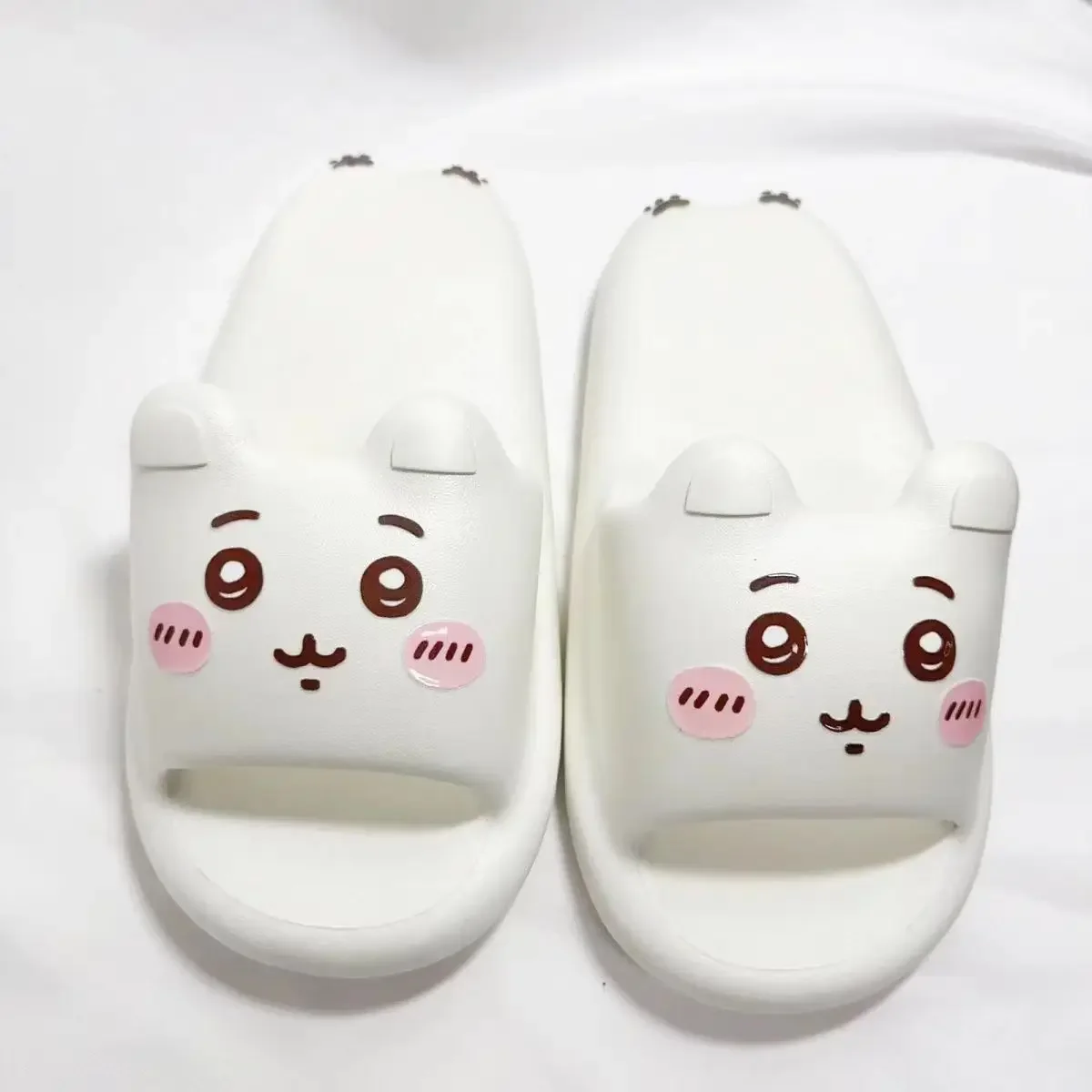 Chiikawa Homemade Cute Jiikawa ちいかわ Outer Wear Cartoon Cute Pvc Slippers Outdoor Indoor Kawaii Super Soft Slippers Shoes Girls