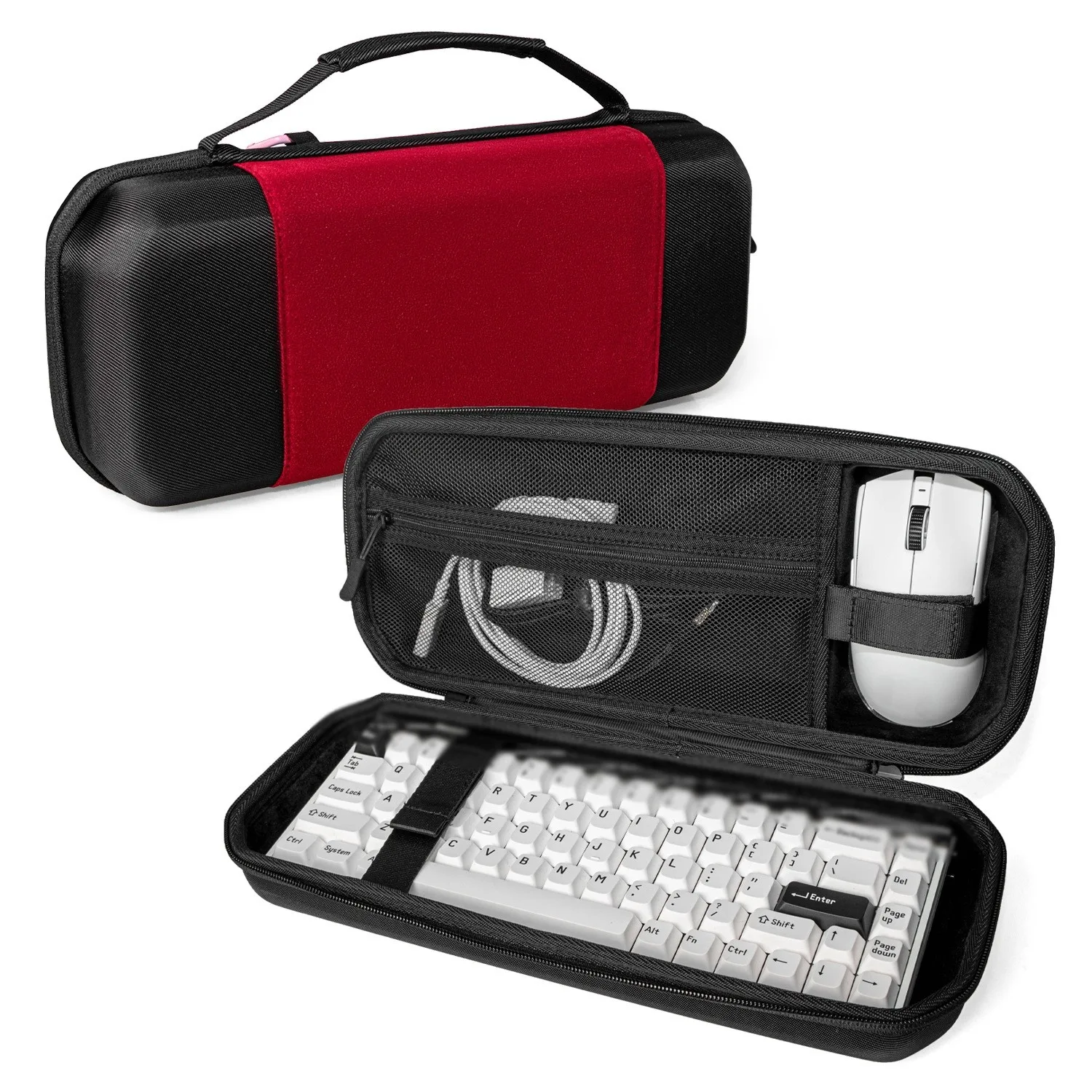 EVA 68-Key Keyboard Storage Case with Integrated Handle for Made68Pro For Wooting For ultra Mechanical Keyboards