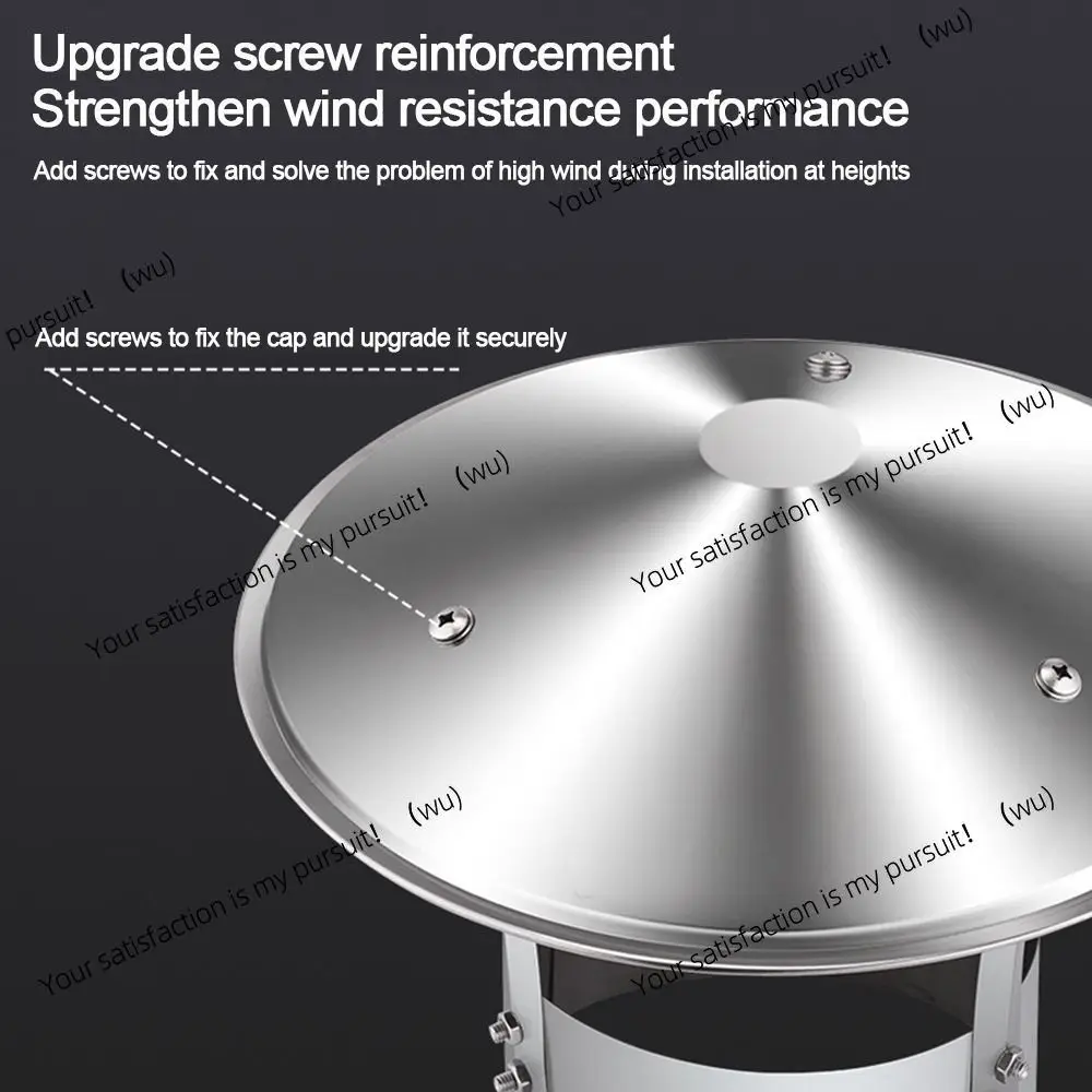 75-160mm Ventilated Rain Cap Stainless Steel Exterior Wall Air Outlet Stove Pipe Protector Cover Rain Pipe Cap