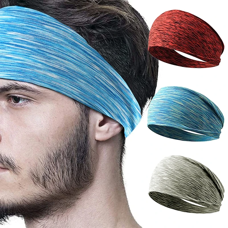 

Yoga Sports Headbands Women Men Running Workout Hair Bands Fitness Turban Breathable Sweatband Elastic Exercise Headwrap Bandana