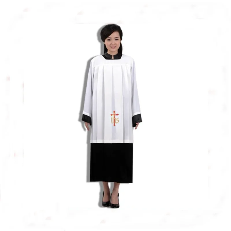 

Altar Server 2-PCS Sets Inner Robe Surplice Vestment Cottas Roman Catholic Churches Bishop Liturgical Choir Dress Priest Clergy