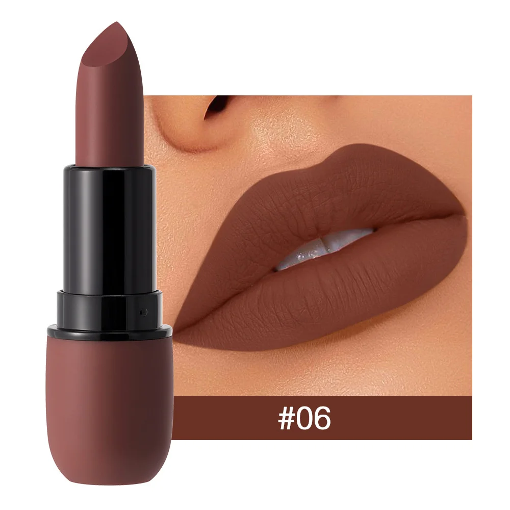 Fog Matte Lipstick Long Lasting Waterproof Lip Stick Smudge-free Classic Highly Pigmented Velvet Finish Lip Tint Makeup Cosmetic